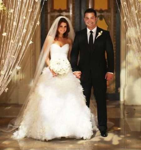 Wedding photo of Nick Swisher and JoAnna Garcia